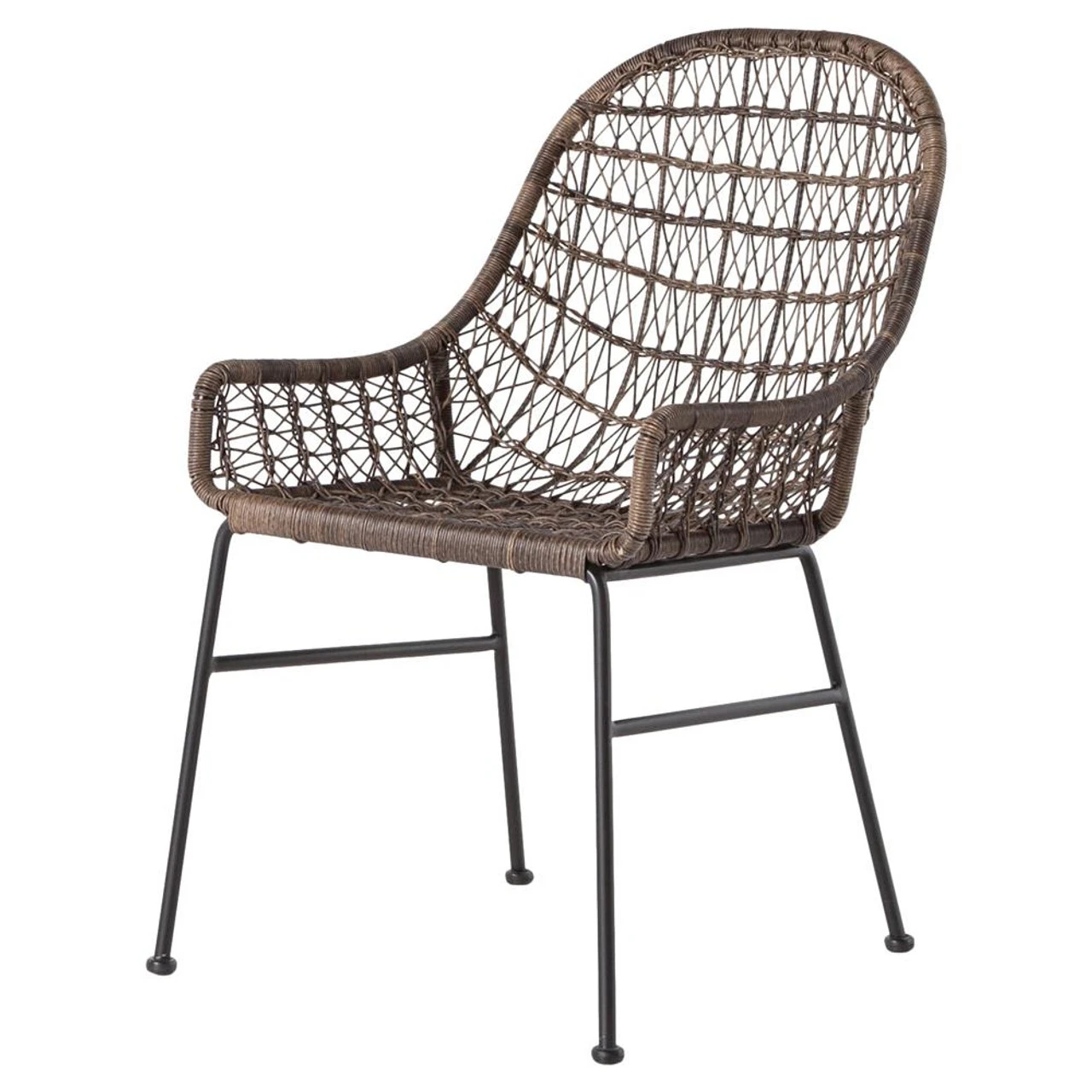 Bandera Woven Wicker Outdoor Low Arm Dining Chair 3 Bandera Woven Wicker Outdoor Low Arm Dining Chair