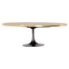 Evans Industrial Tulip Oak Wood Top Oval Dining Table 98" -Famous Furniture Shop product 26514 1 66915.1514515518
