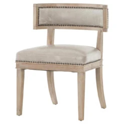 Carter Curved Grey Leather Dining Chair -Famous Furniture Shop product 9558 65243.1513886834