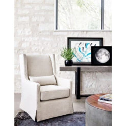 Finn Linen Slipcovered Swivel Wing Chair -Famous Furniture Shop product 9573 9 68941.1520320341