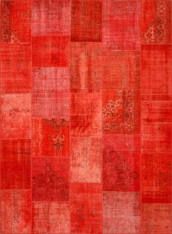 Turkish Patchwork Rugs- Red