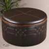 Brunner Round Leather Ottoman With Storage -Famous Furniture Shop round ottoman with storage 50087.1426549594
